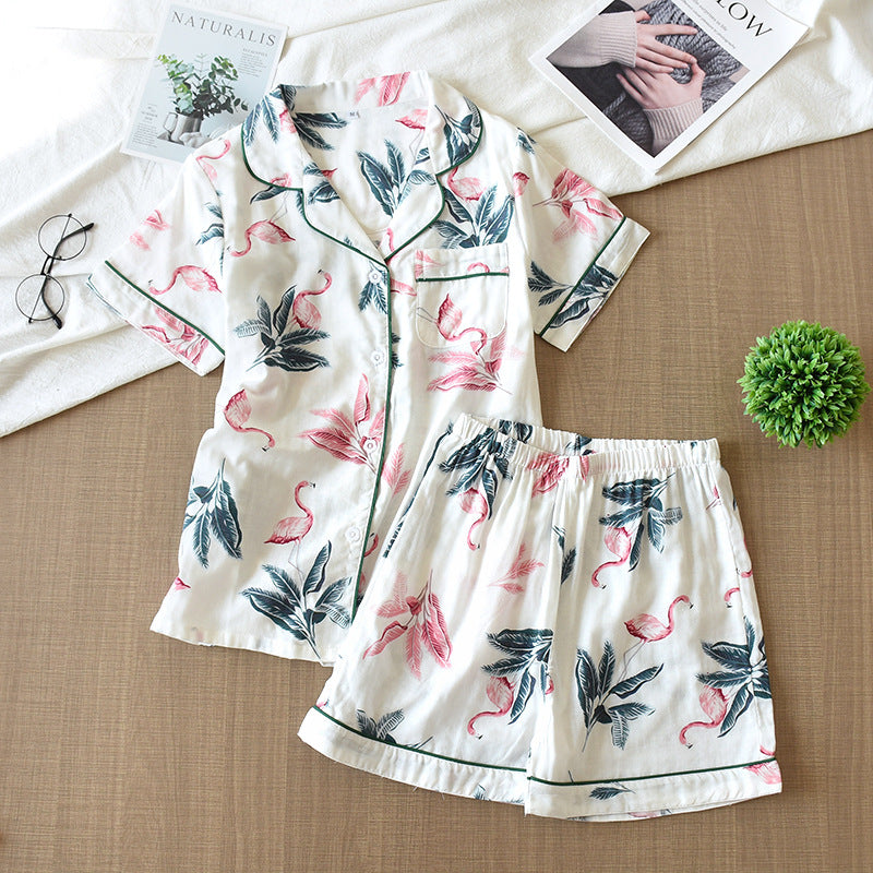 Femenza™ Summer Cotton Gauze Loungewear Two-piece Set