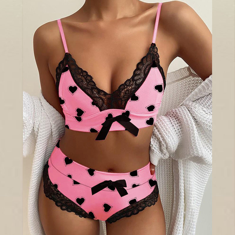 Femenza™ Lace Suspender Three-Piece Intimate Apparel Set