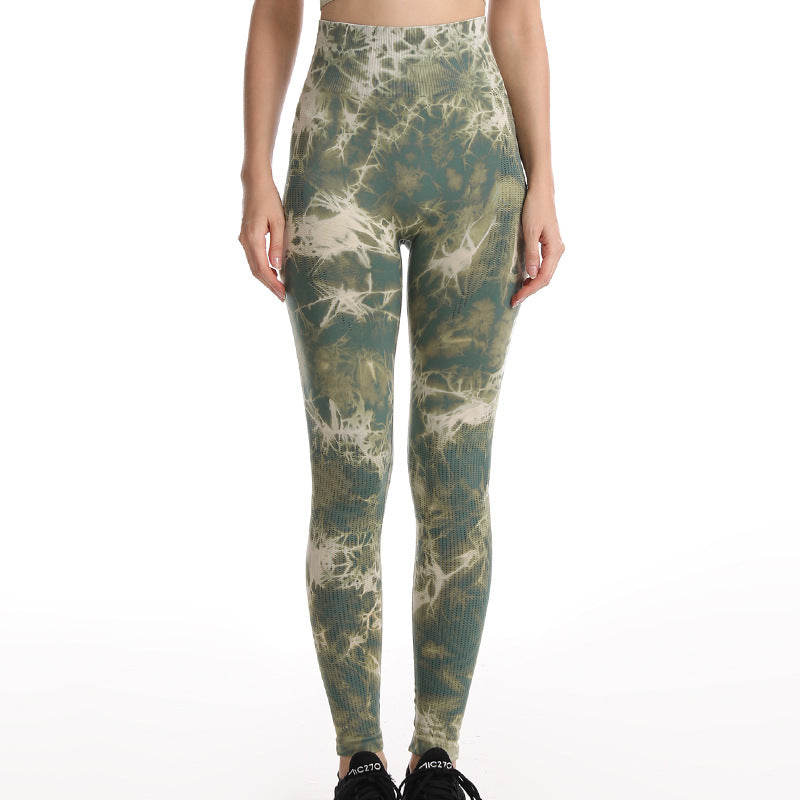 Femenza™ Tie Dye Leggings Fitness Yoga Pants Seamless Workout Tights