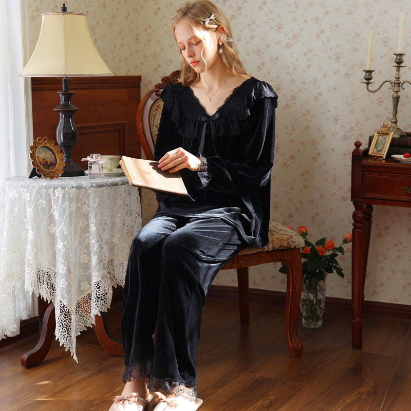 Femenza™ French-style Vintage Long-sleeve Loose-fitting Loungewear