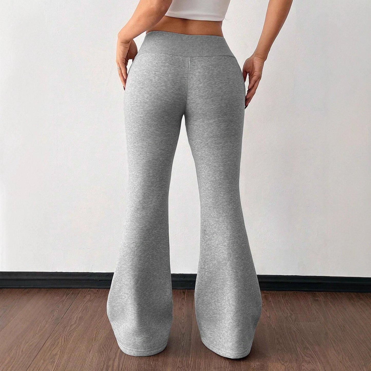 Femenza™ Padded Fleece High Waist Pure Color Sweatpants