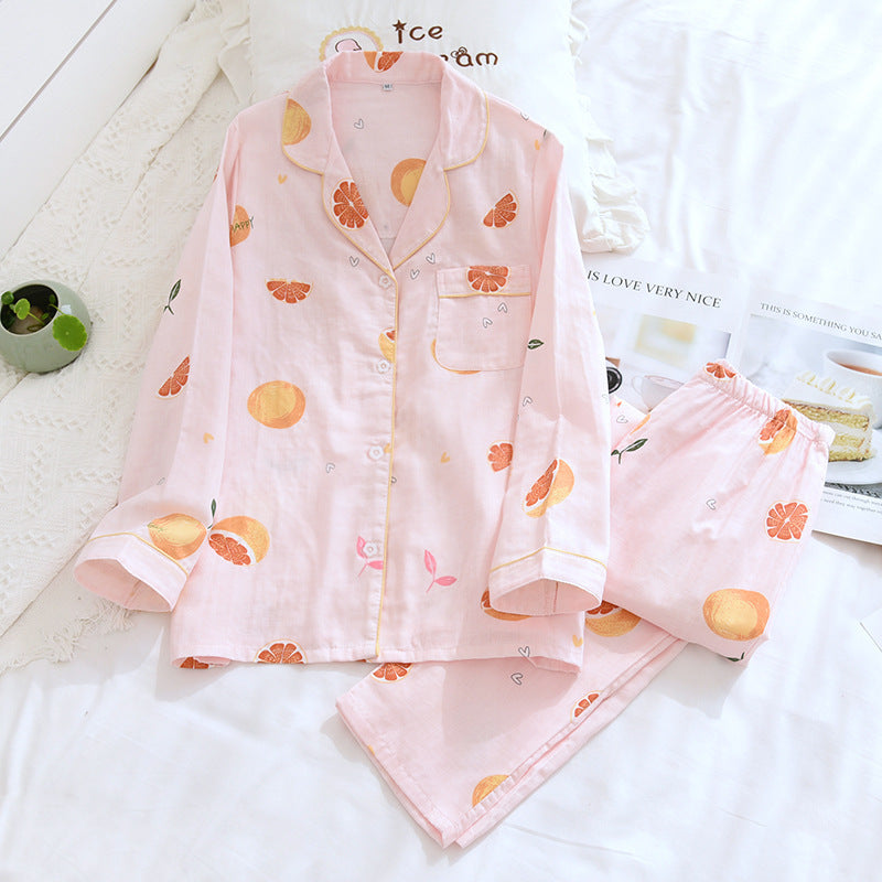 Femenza™ Print Long Sleeve Cotton Loungewear Set