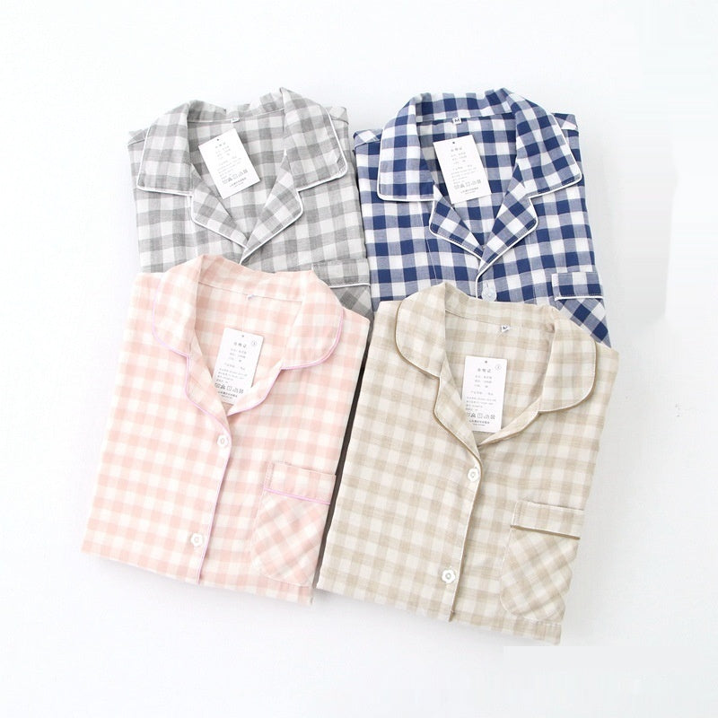 Femenza™ Spring Autumn Double-Layer Long-Sleeve Loungewear Set