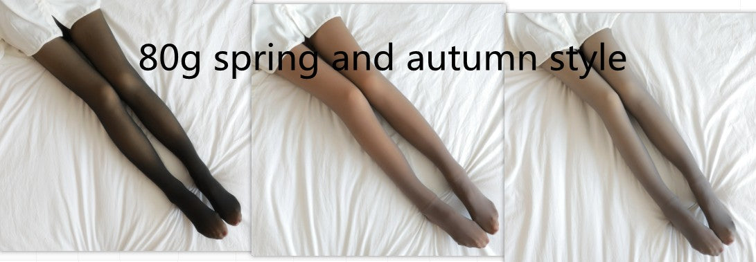 Femenza™ Translucent Plus Size Thermal Winter Leggings.