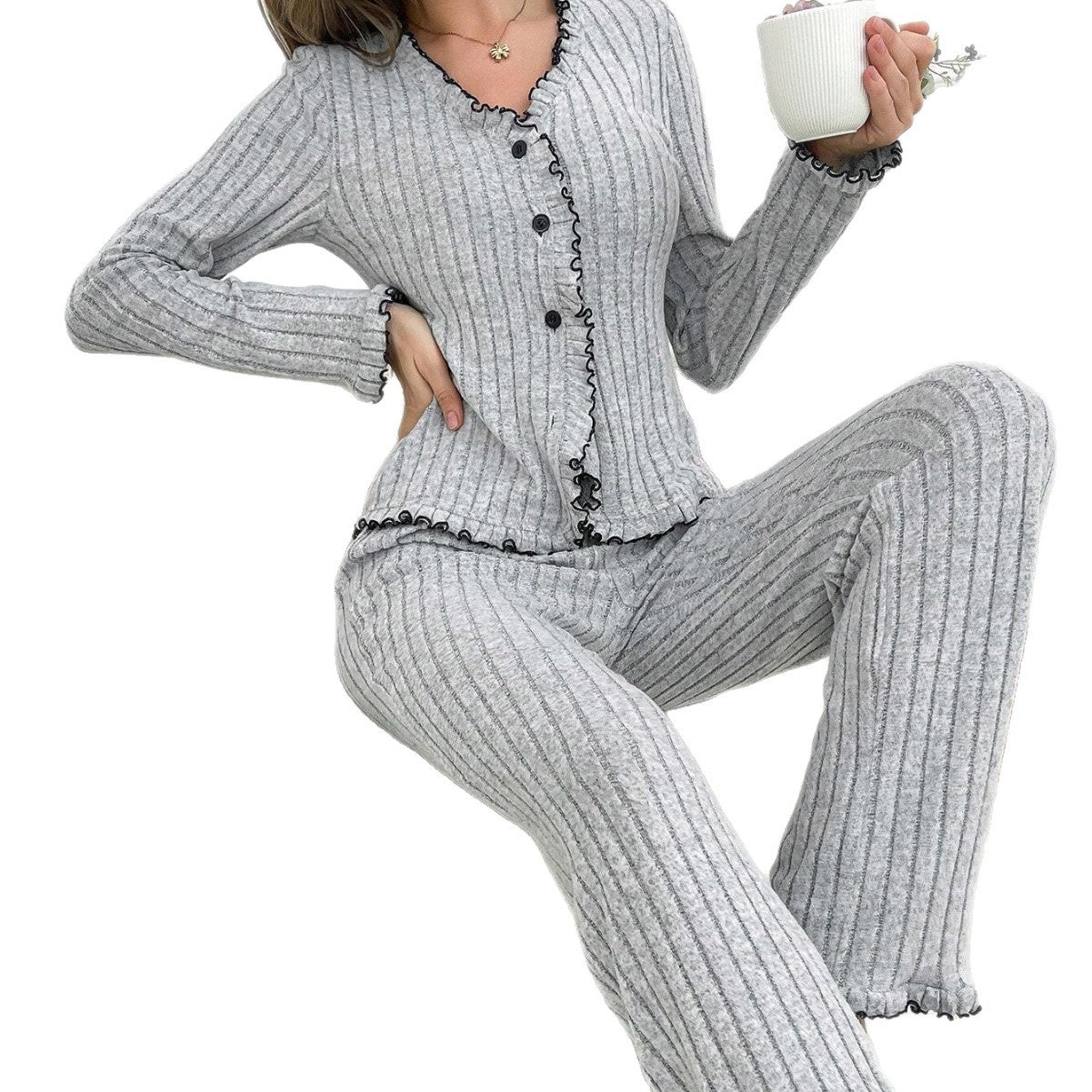 Femenza™ Casual Cardigan Loungewear Set