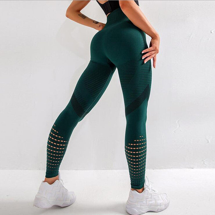 Femenza™ Quick-drying Breathable High-waist Mesh Tight Yoga Pants