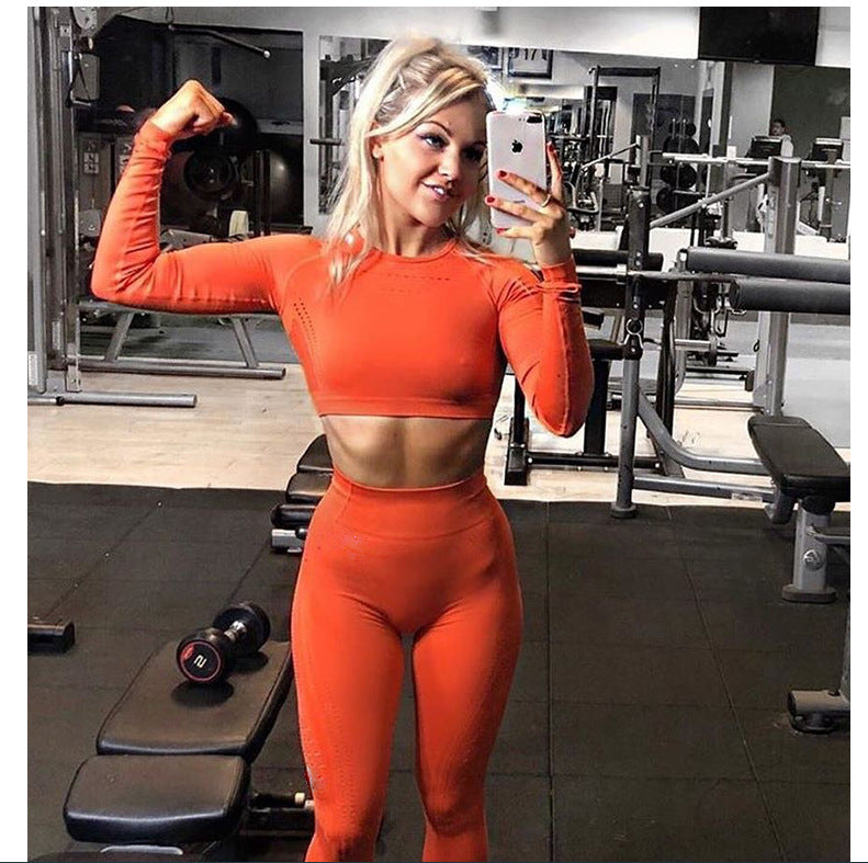 Femenza™ Long Sleeve Yoga Set Sports Top Fitness
