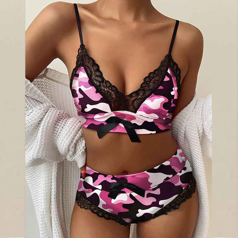 Femenza™ Lace Suspender Three-Piece Intimate Apparel Set