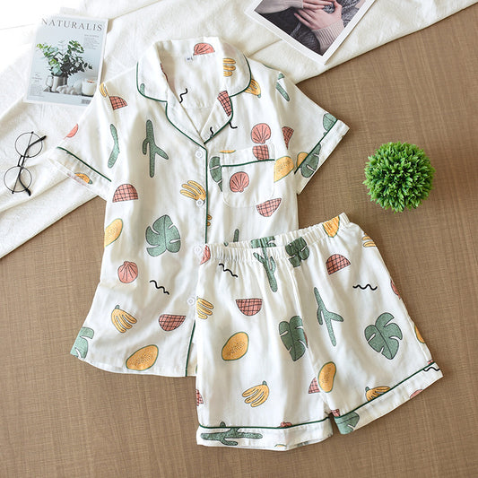 Femenza™ Summer Cotton Gauze Loungewear Two-piece Set