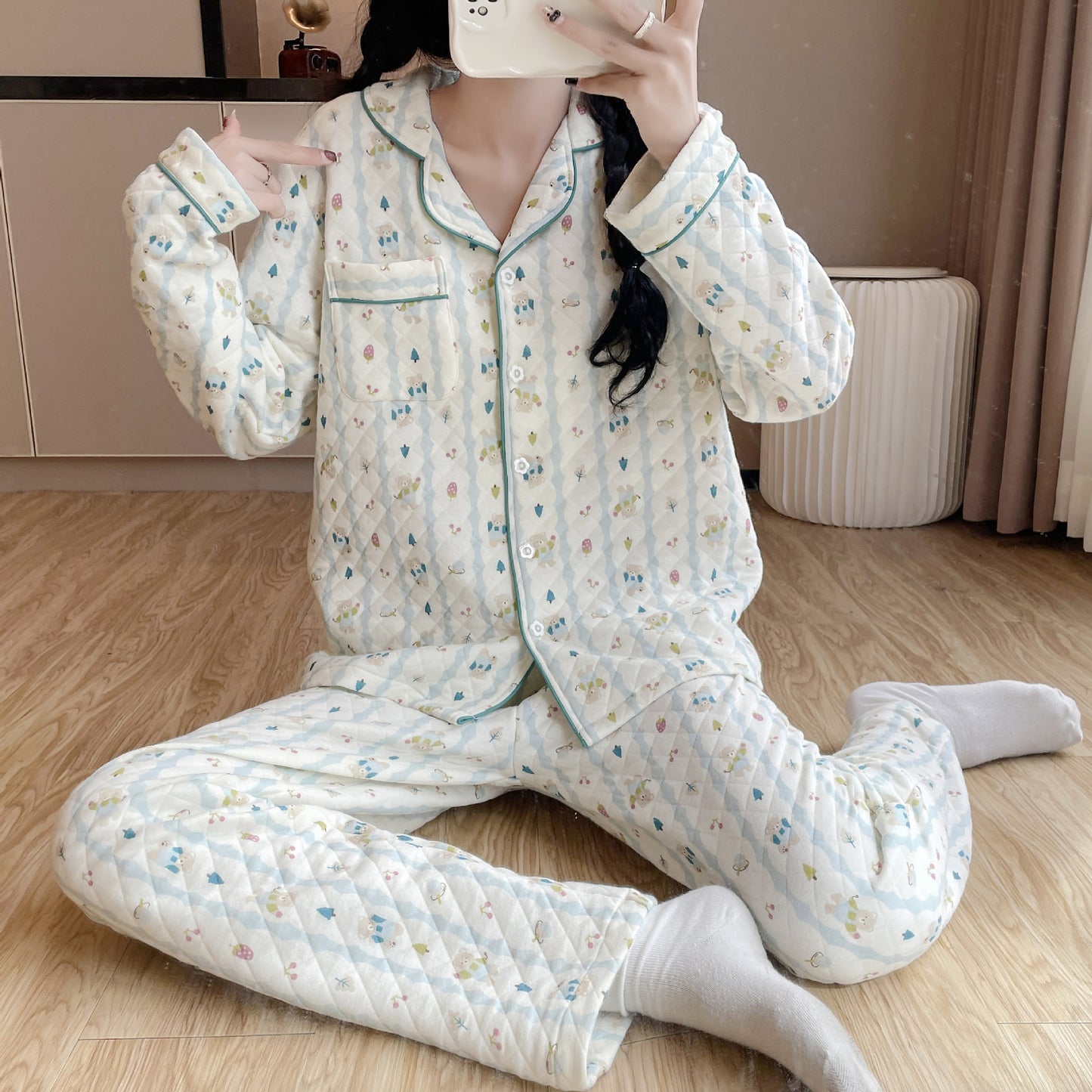 Femenza™ All-Cotton Cozy Sweet Loungewear Set
