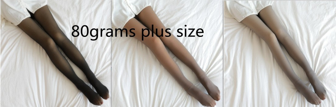 Femenza™ Translucent Plus Size Thermal Winter Leggings.