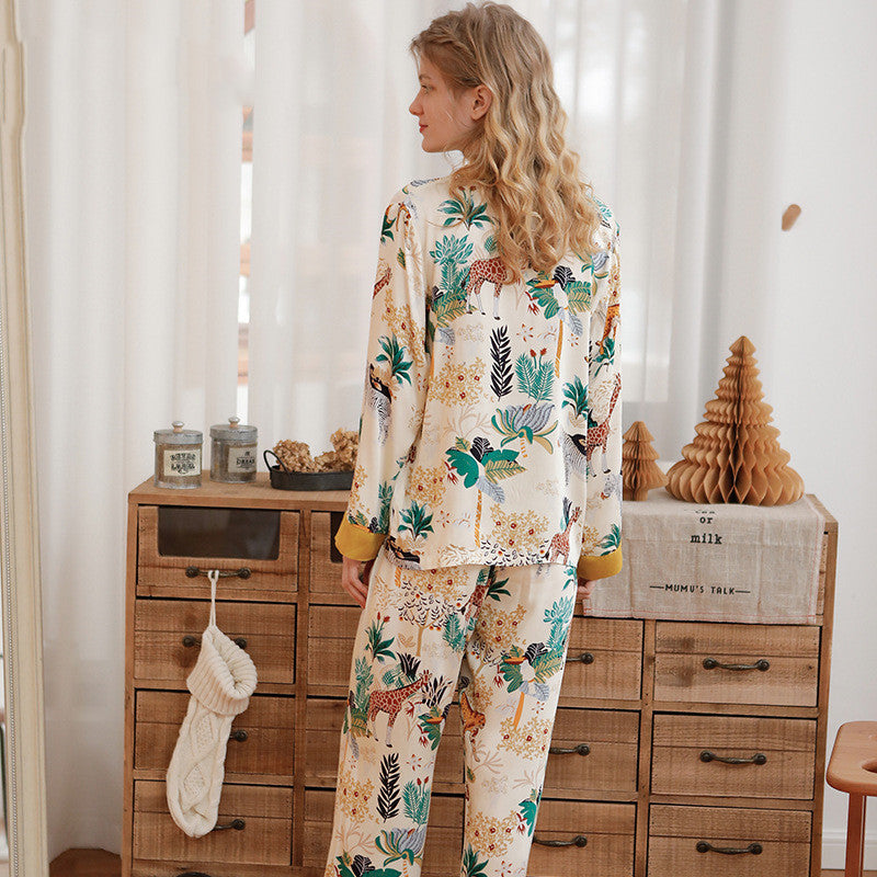 Femenza™ Rayon Tribute Mori Mirror Two-Tone Loungewear Set