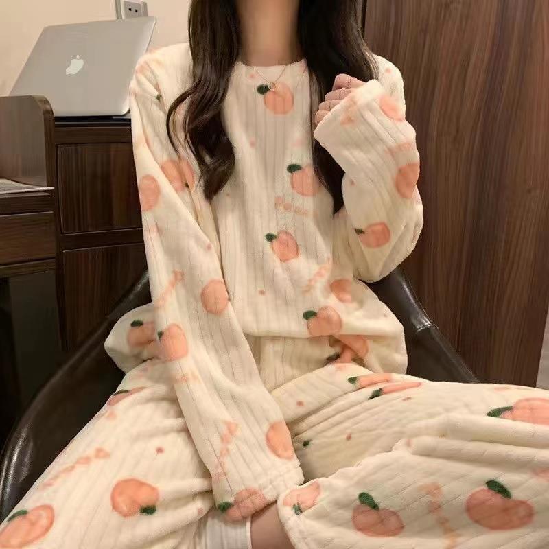 Femenza™ Women's Cute Coral Fleece Warm Thickened Loungewear