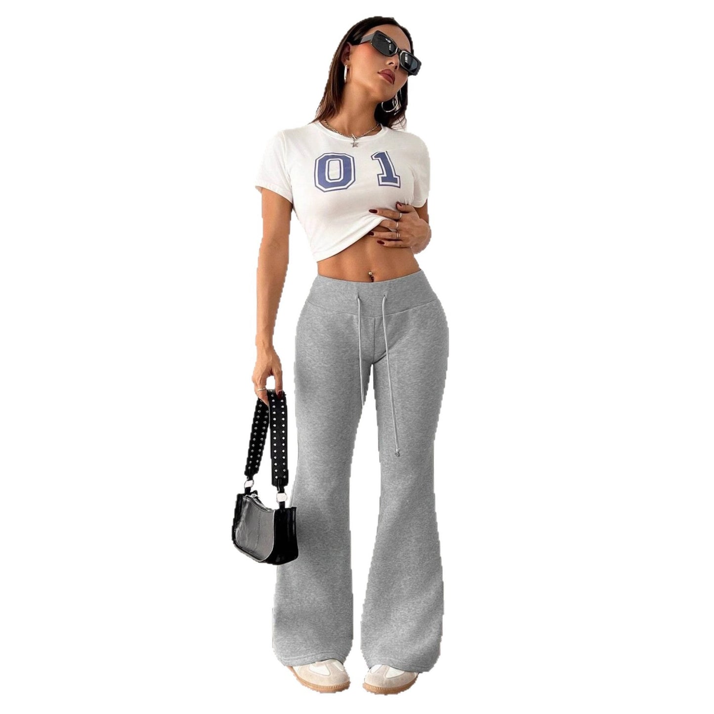 Femenza™ Padded Fleece High Waist Pure Color Sweatpants