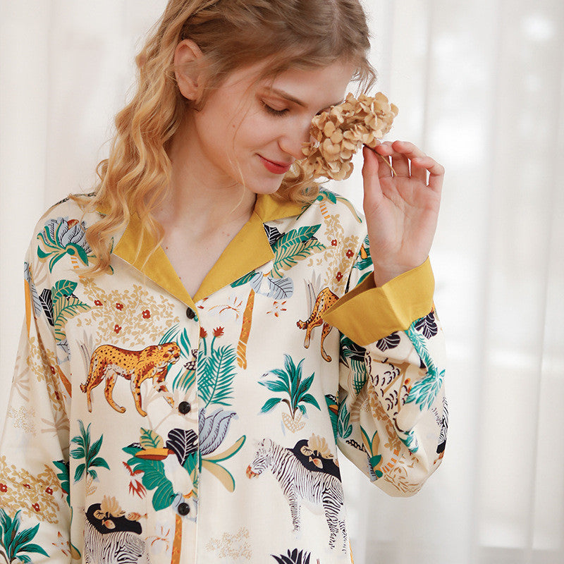 Femenza™ Rayon Tribute Mori Mirror Two-Tone Loungewear Set