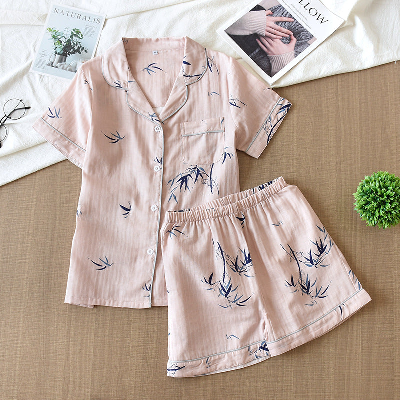 Femenza™ Summer Cotton Gauze Loungewear Two-piece Set