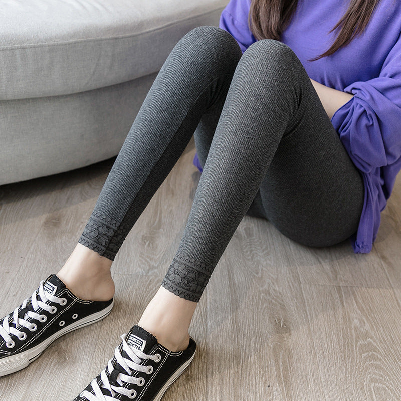 Femenza™ High-Waisted Threaded Slim-Fitting Warm Leggings