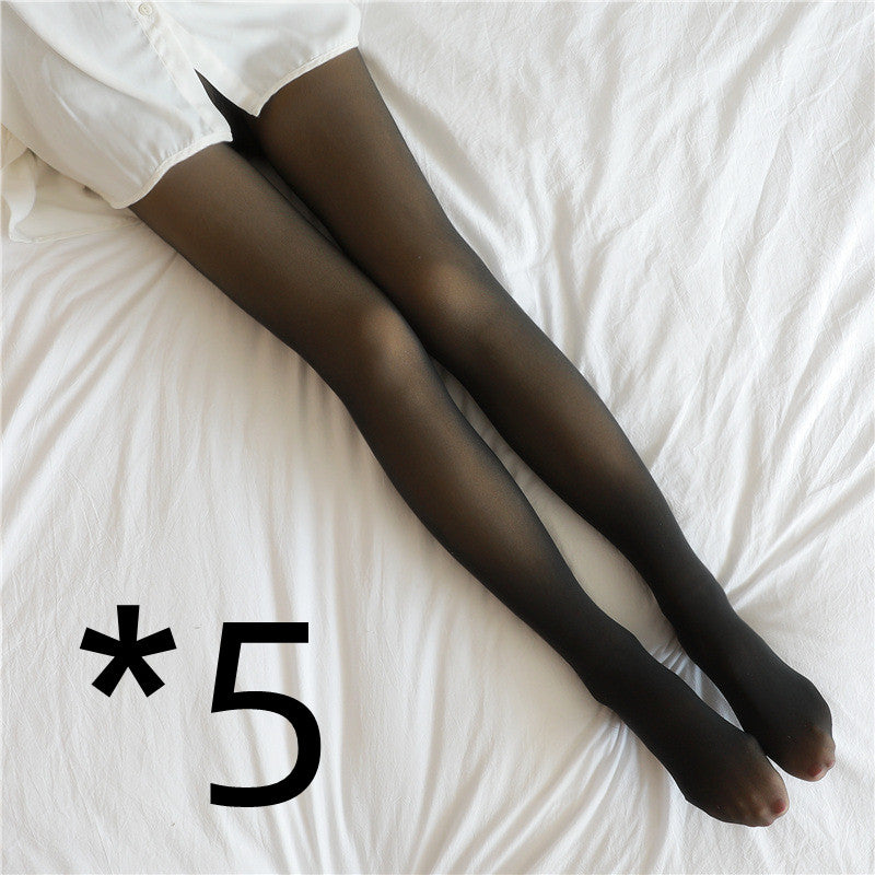 Femenza™ Translucent Plus Size Thermal Winter Leggings.