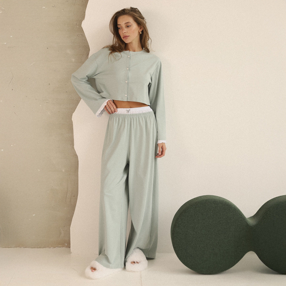 Femenza™ Long Sleeve And Pants Pajama Set Loungewear