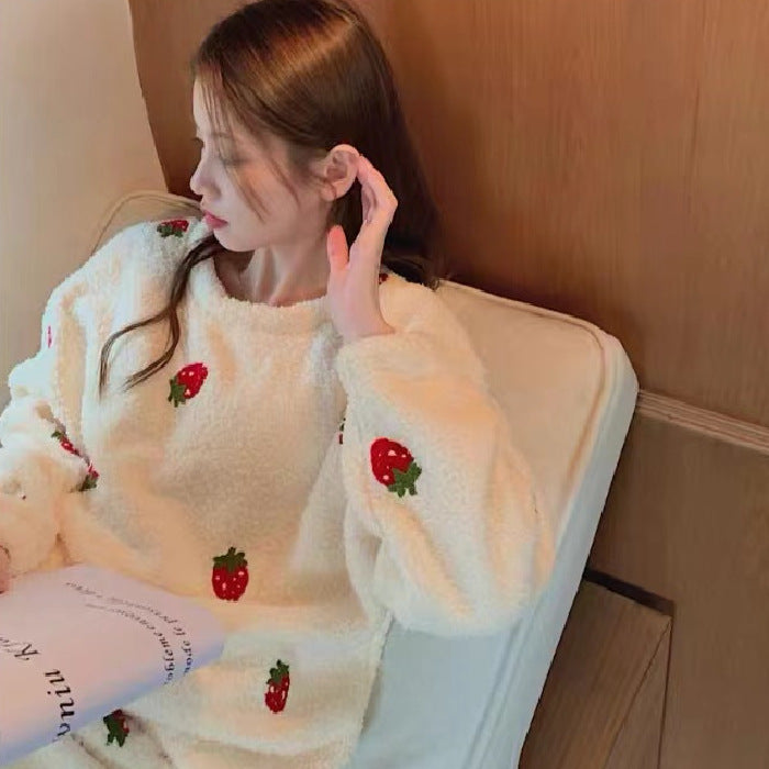Femenza™ Comfortable Long Sleeved Trousers Loungewear Two Piece Set