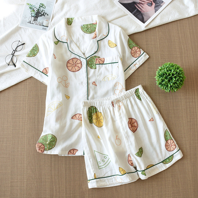 Femenza™ Summer Cotton Gauze Loungewear Two-piece Set