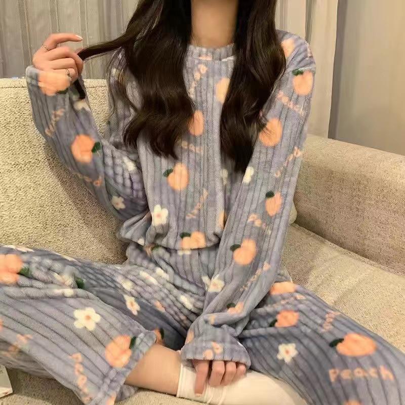Femenza™ Women's Cute Coral Fleece Warm Thickened Loungewear