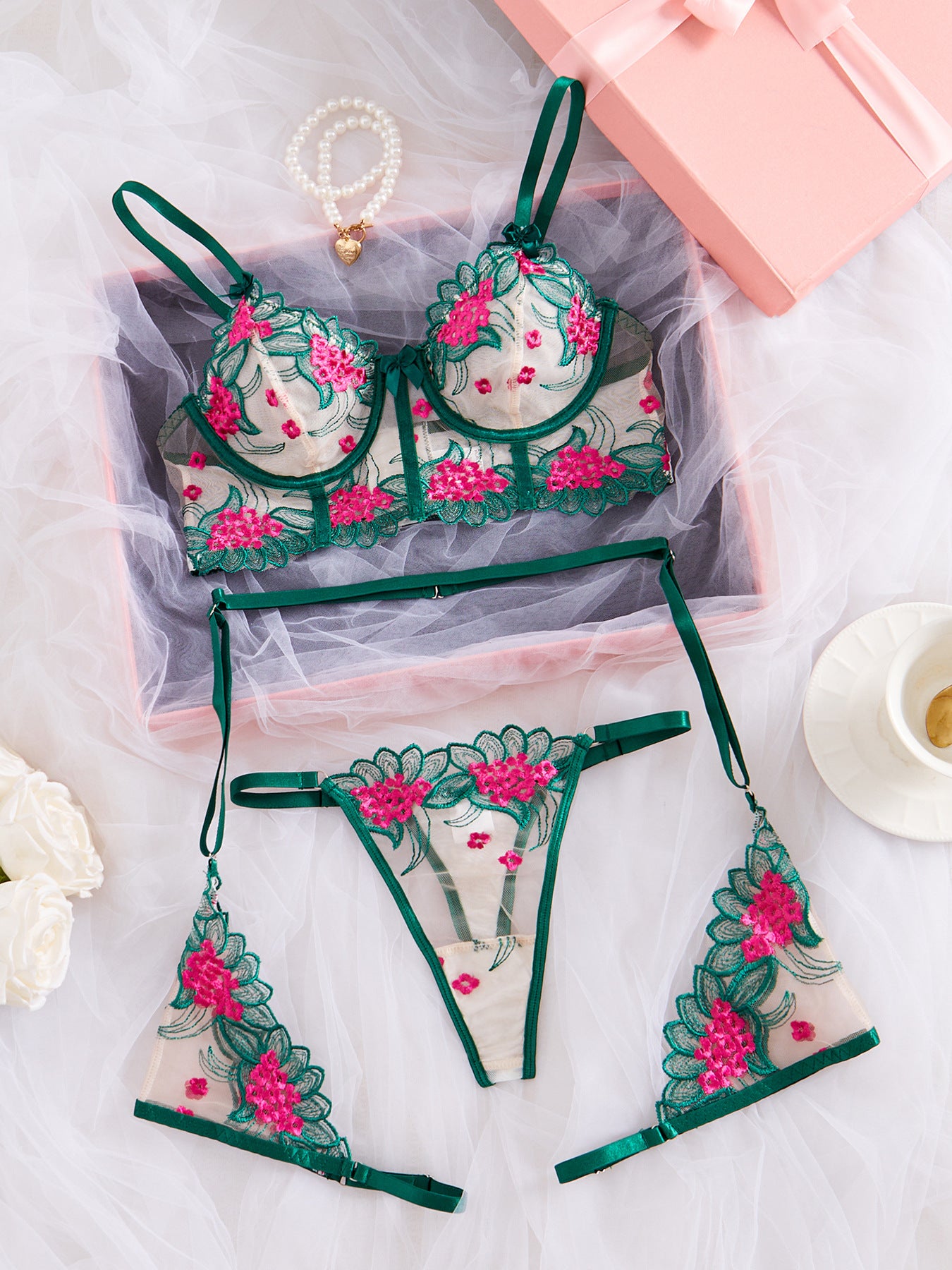 Femenza™ Sheer Intimate Apparel Match Set