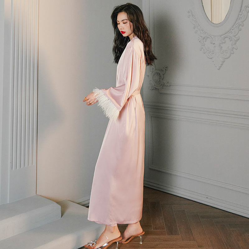 Femenza™ Long Sleeve Satin Loungewear Thin Suit