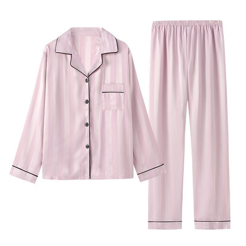 Femenza™ Striped Luxury Silk Loungewear