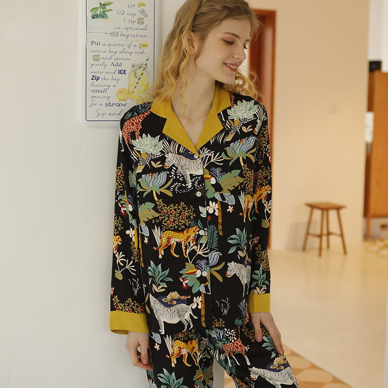 Femenza™ Rayon Tribute Mori Mirror Two-Tone Loungewear Set