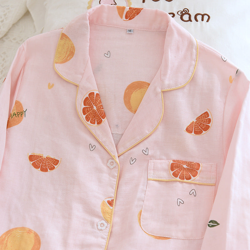 Femenza™ Print Long Sleeve Cotton Loungewear Set
