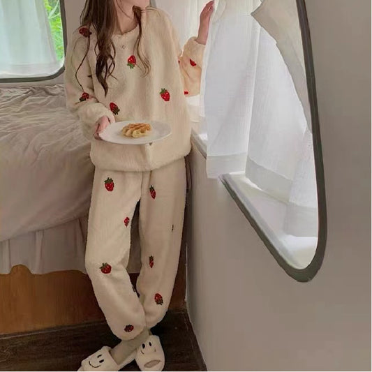 Femenza™ Comfortable Long Sleeved Trousers Loungewear Two Piece Set