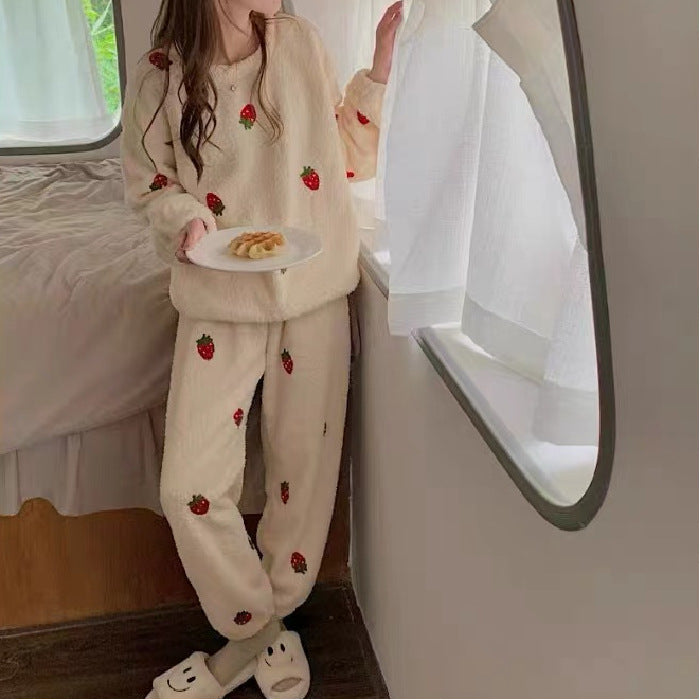 Femenza™ Comfortable Long Sleeved Trousers Loungewear Two Piece Set
