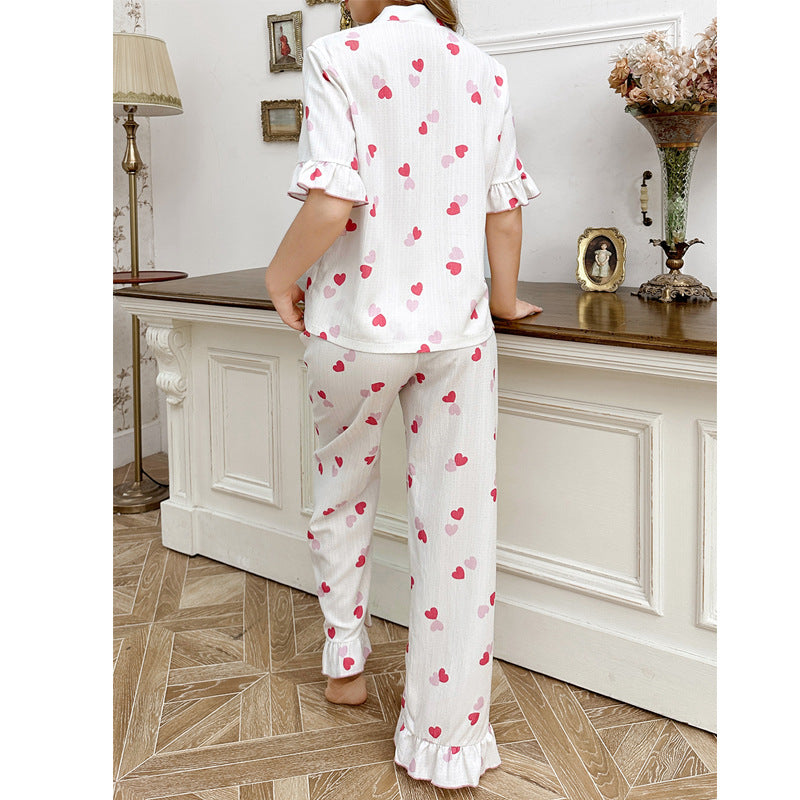 Femenza™ Spring Summer Sweet Printed Pants Two-Piece Set