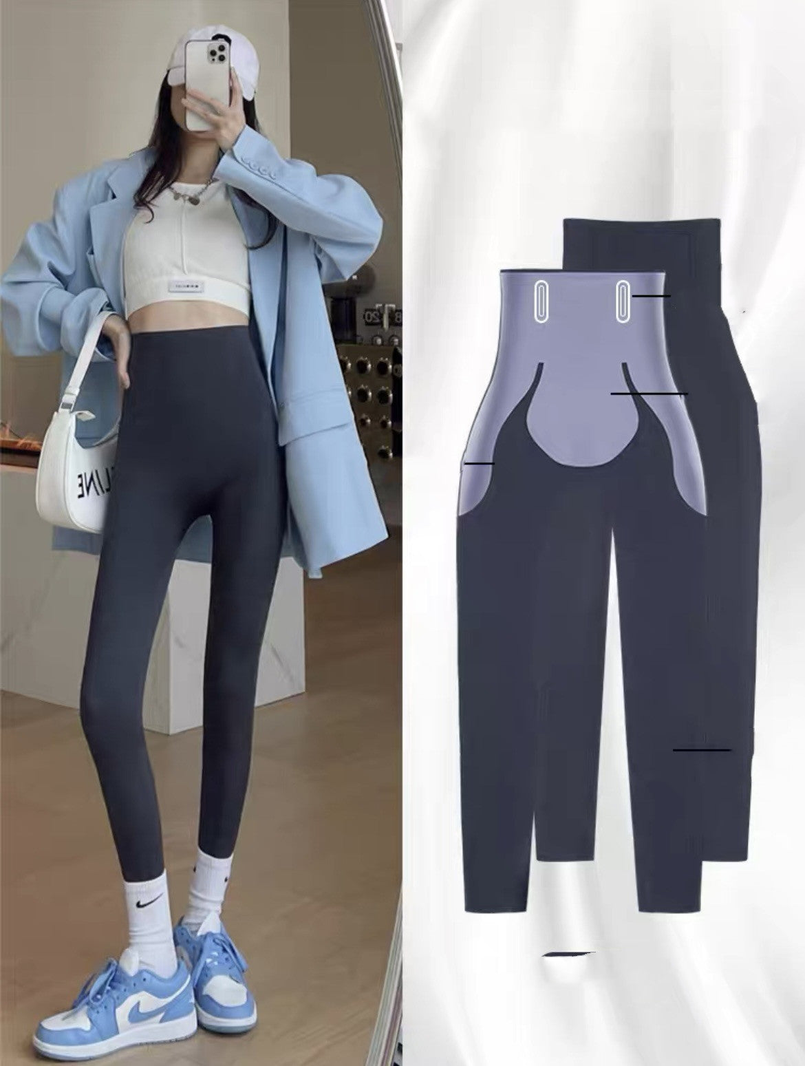 Femenza™ Velvet-Lined Supportive Yoga Leggings