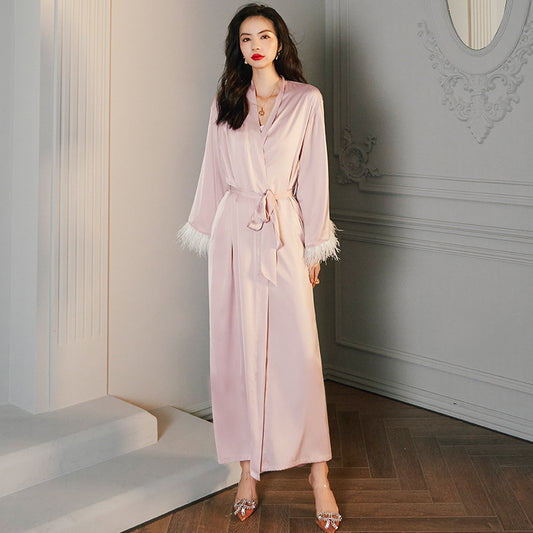 Femenza™ Long Sleeve Satin Loungewear Thin Suit