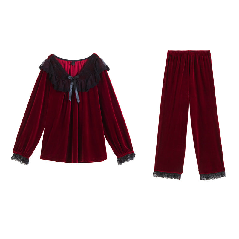 Femenza™ French-style Vintage Long-sleeve Loose-fitting Loungewear