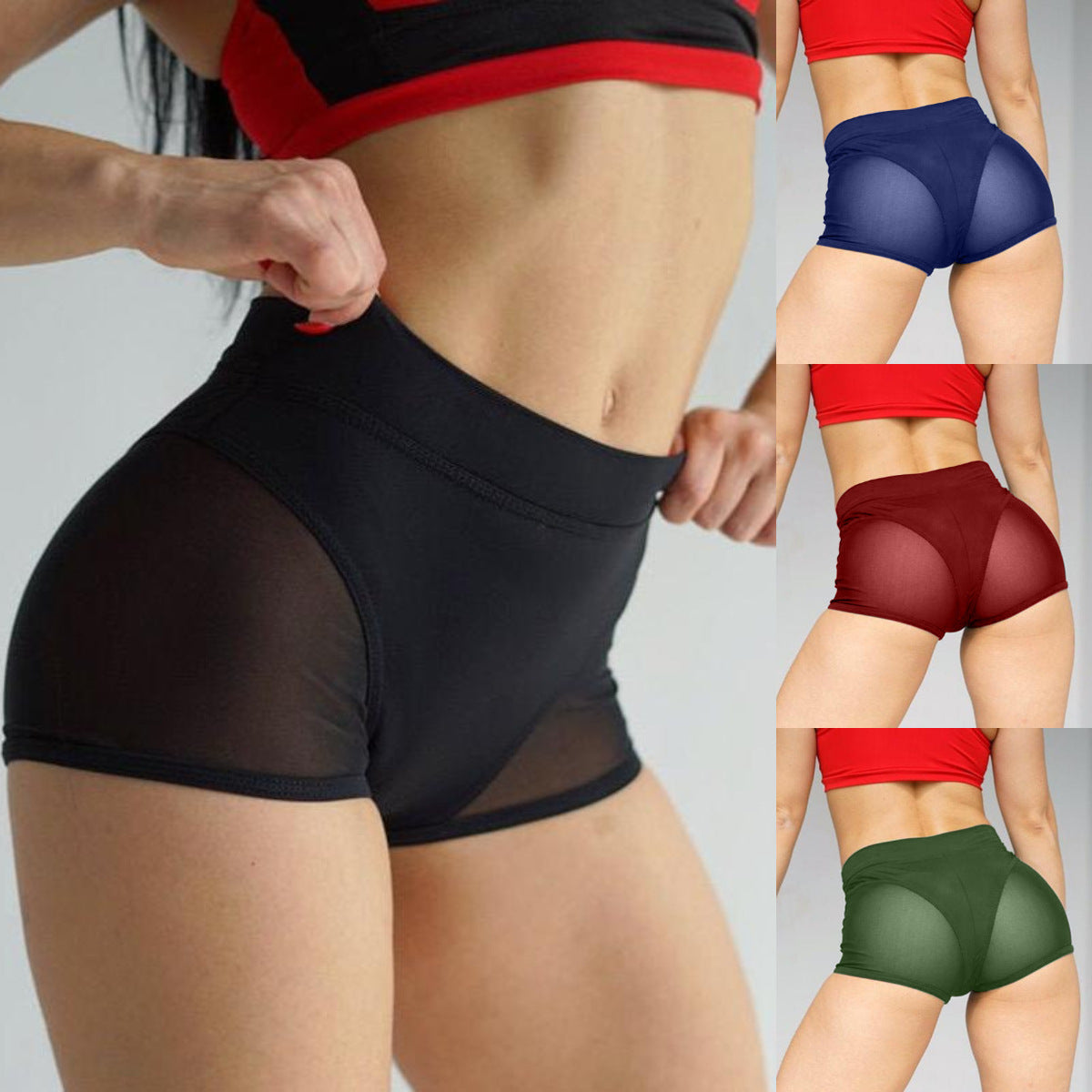 Femenza™ Mesh Sports Yoga Stretch Shorts