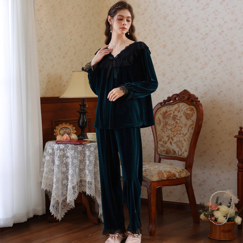Femenza™ French-style Vintage Long-sleeve Loose-fitting Loungewear
