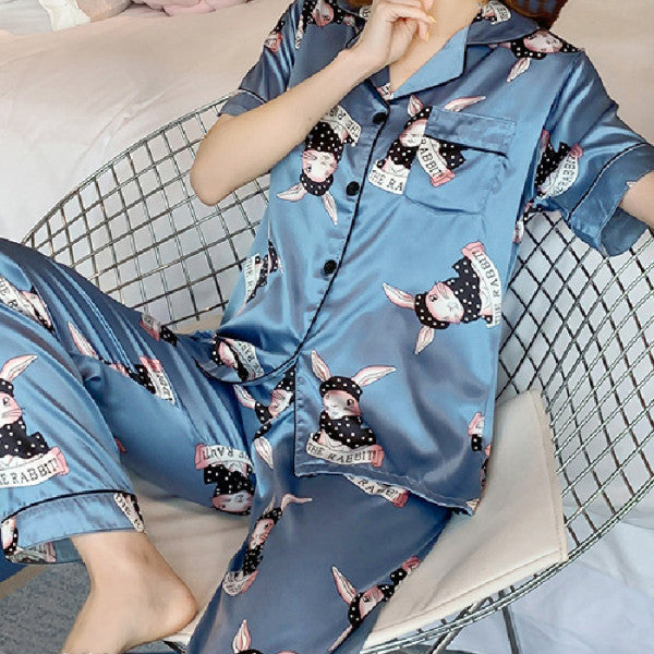 Femenza™ Short Sleeve Long Pants Loungewear Set