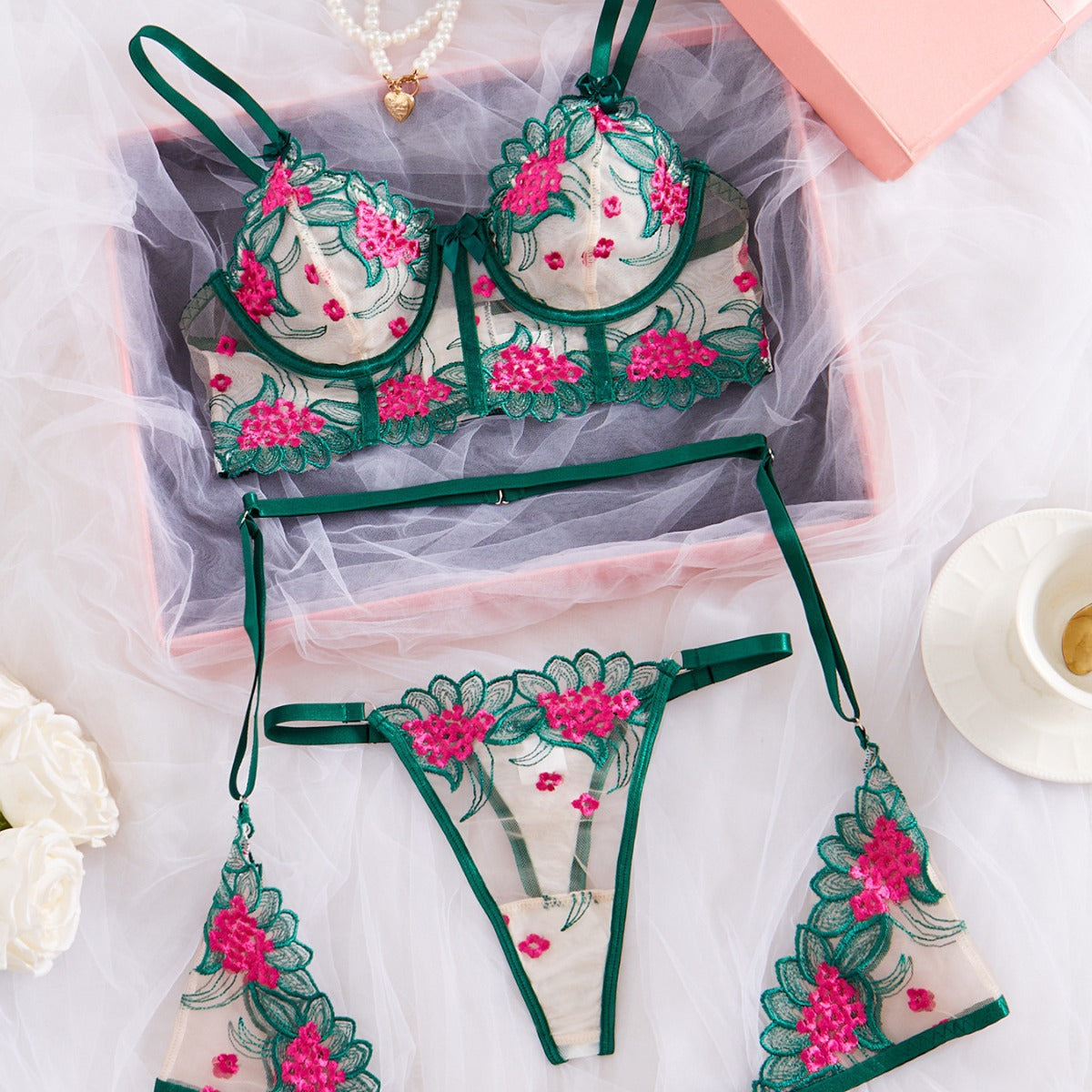 Femenza™ Sheer Intimate Apparel Match Set
