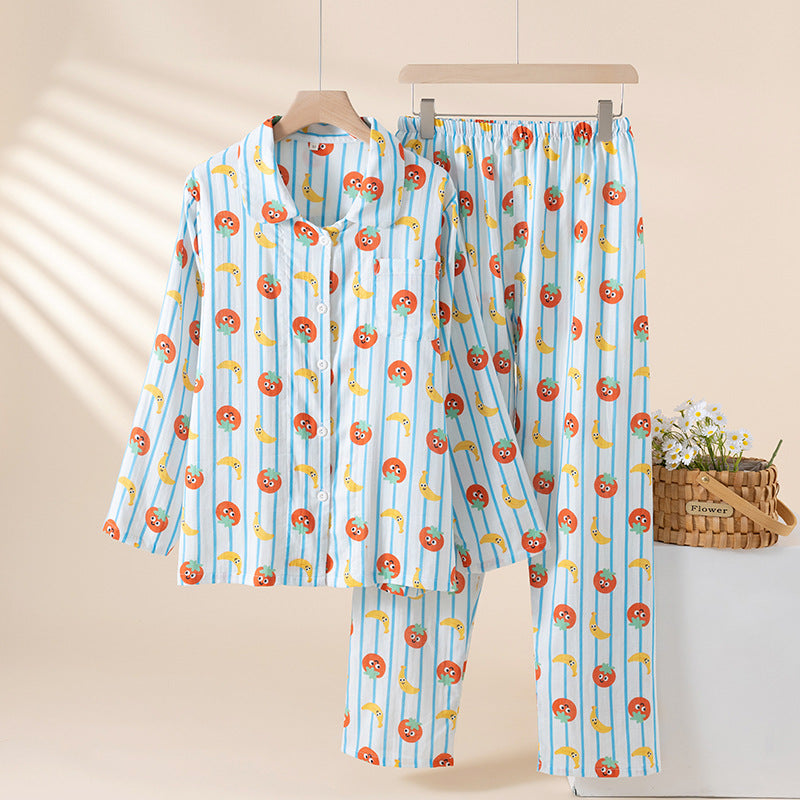 Femenza™ Pure Cotton Cartoon Print Summer Loungewear Suit