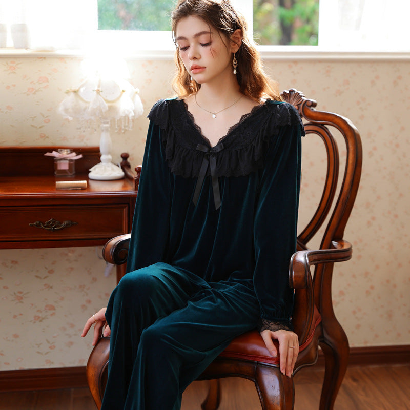 Femenza™ French-style Vintage Long-sleeve Loose-fitting Loungewear