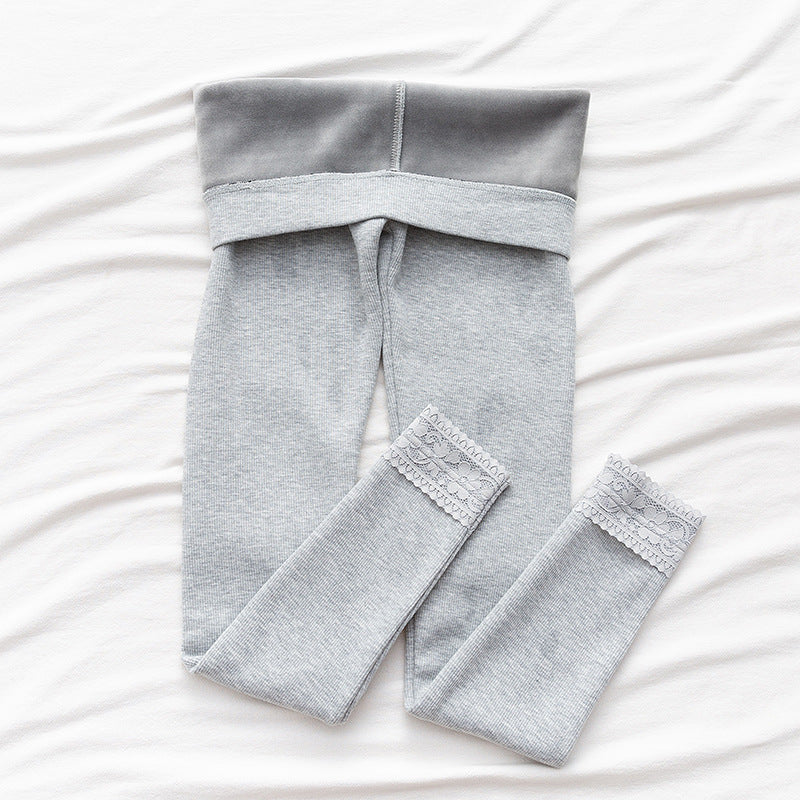 Femenza™ High-Waisted Threaded Slim-Fitting Warm Leggings