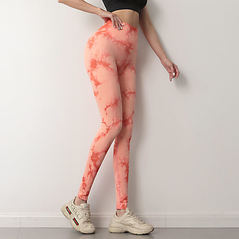 Femenza™ Tie Dye Leggings Fitness Yoga Pants Seamless Workout Tights
