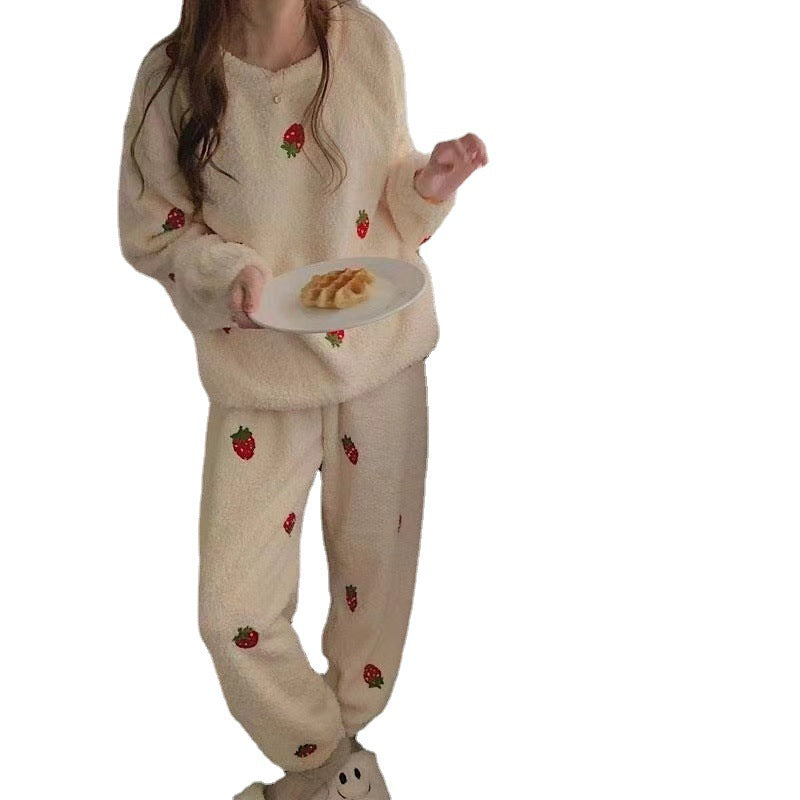 Femenza™ Comfortable Long Sleeved Trousers Loungewear Two Piece Set