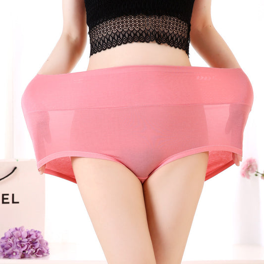 Femenza™ Women Underwear Soft Viscose Solid Color High Waist Panties 4pcs