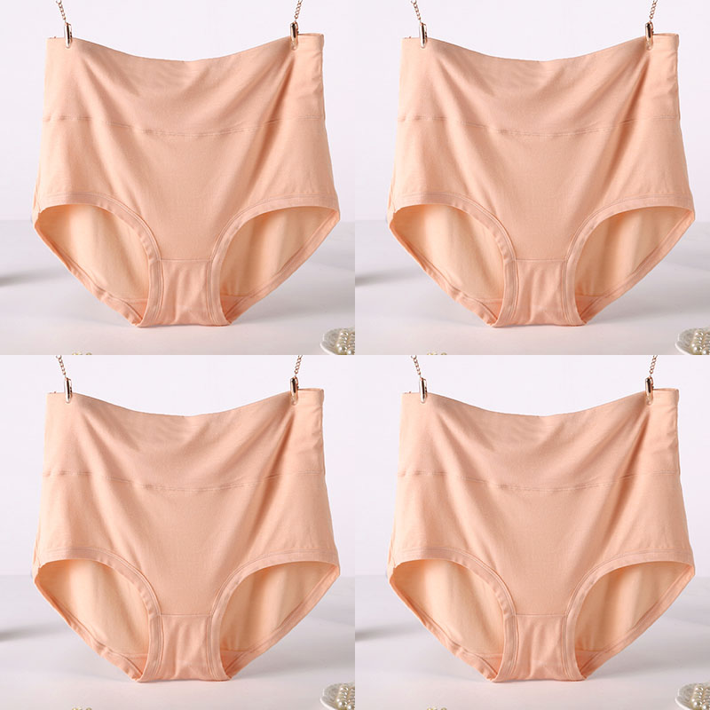 Femenza™ Women Underwear Soft Viscose Solid Color High Waist Panties 4pcs
