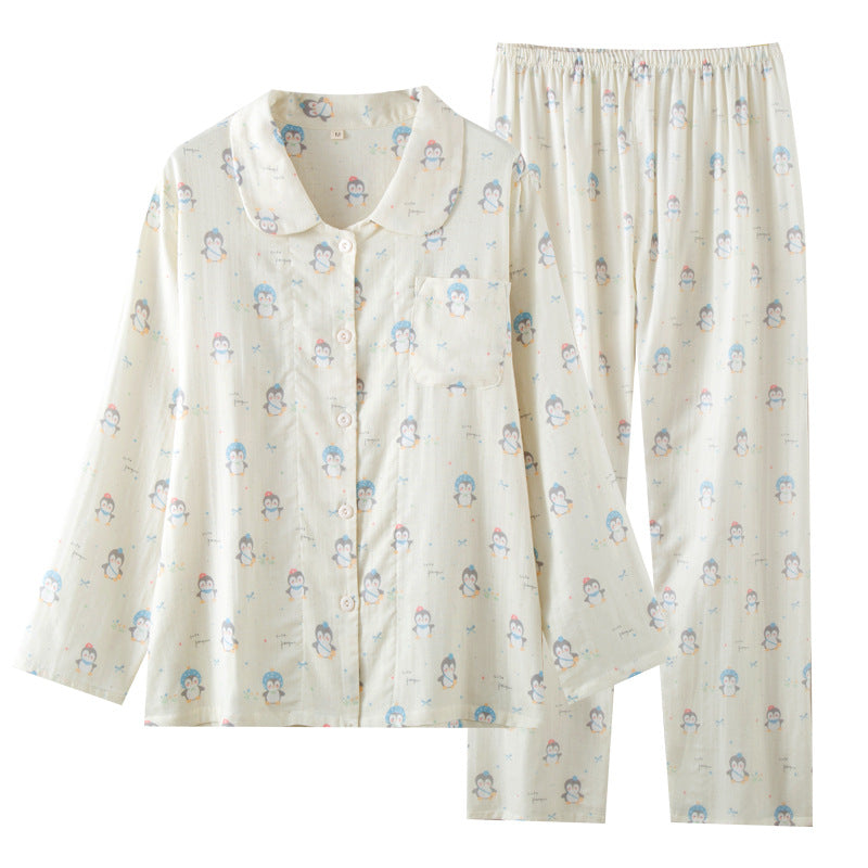 Femenza™ Pure Cotton Cartoon Print Summer Loungewear Suit